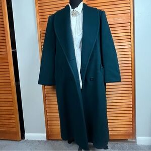 Vintage Forecaster of Boston Teal Women's Wool  Trench Coat